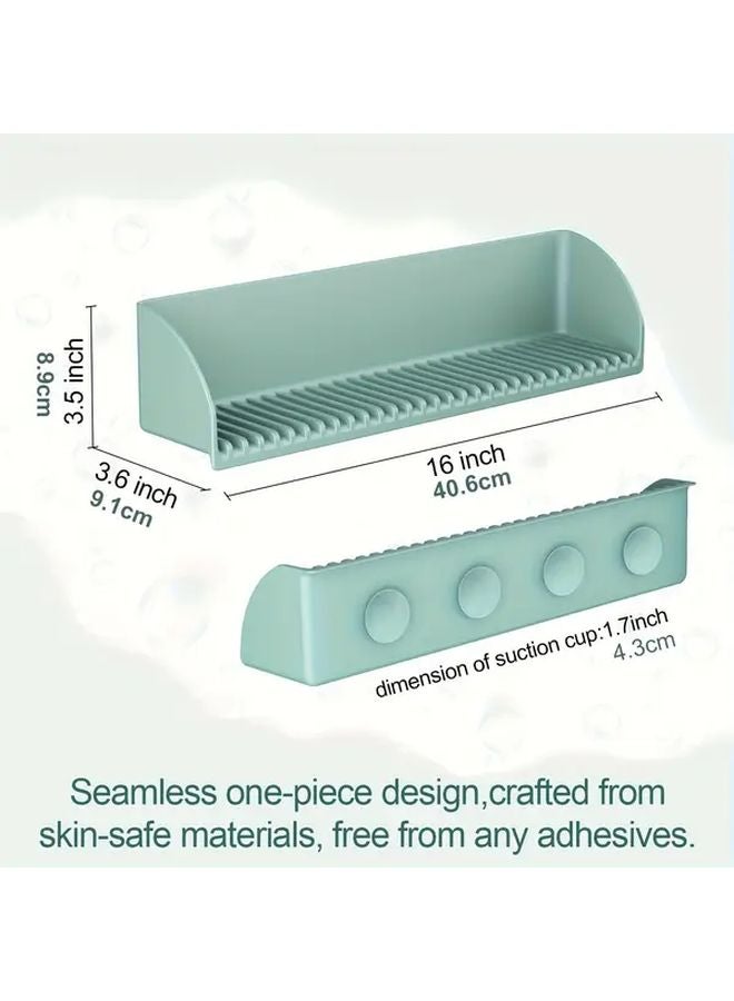 Beautiful Bathtub Splash Guard with 4 Suction Cups Tub Caddy Bath Toy Holder Side Spray Dish - Image 4